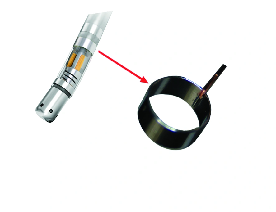 WJ July 2026 - Where Resistance Welding Meets Medicine - Figure 4 - AWT Inc Image - Fine Wire Welded to Platinum Ring.webp