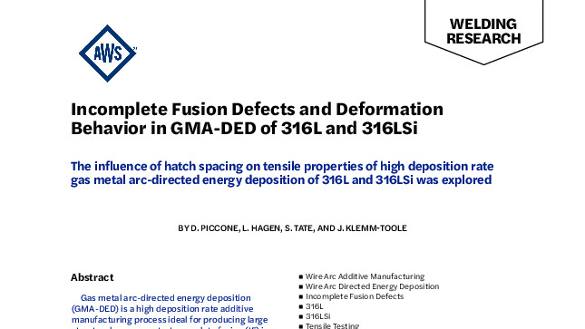 Incomplete Fusion Defects and Deformation Behavior in GMA-DED of 316L and 316LSi