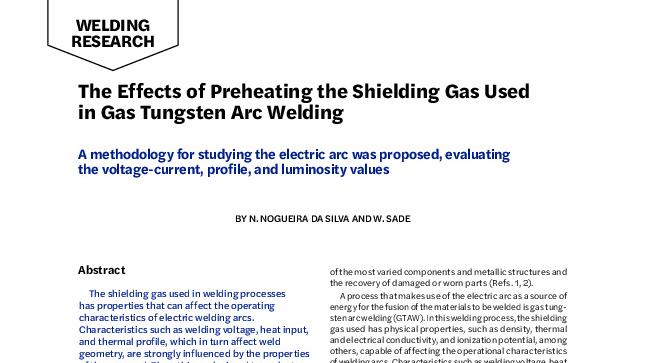 The Effects of Preheating the Shielding Gas Used in Gas Tungsten Arc Welding