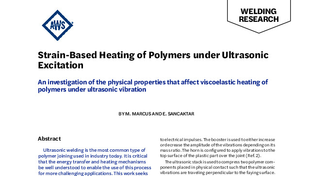 Strain-Based Heating of Polymers under Ultrasonic Excitation