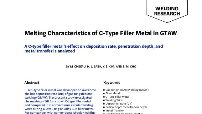 Melting Characteristics of C-Type Filler Metal in GTAW