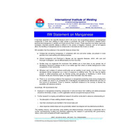 IIW Statement on Manganese