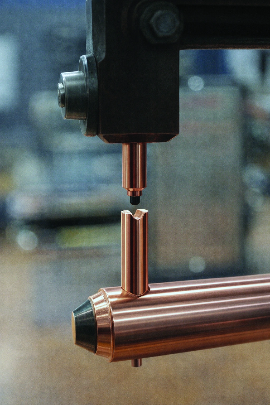 WJ July 2026 - Where Resistance Welding Meets Medicine - Figure 3 - TWT Image - Cannula Welding - Electrode Setup.webp