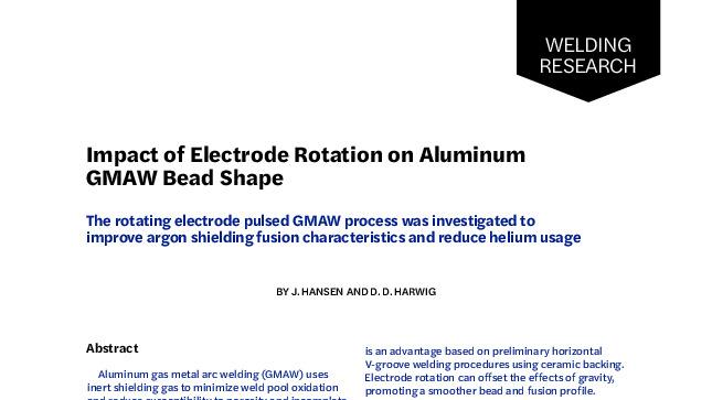 Impact of Electrode Rotation on Aluminum GMAW Bead Shape
